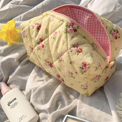 Bow Cosmetic Bag Large Capacity Travel Skincare Storage