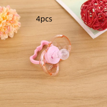 Love baby baby baby new baby pacifier anti automatically closed round head flat hair randomly issued