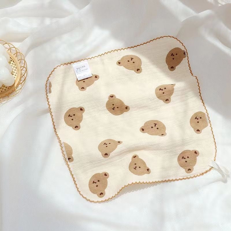Cotton Yarn Baby Face Towel Milk Towel Baby Feeding Saliva Towel Handkerchief