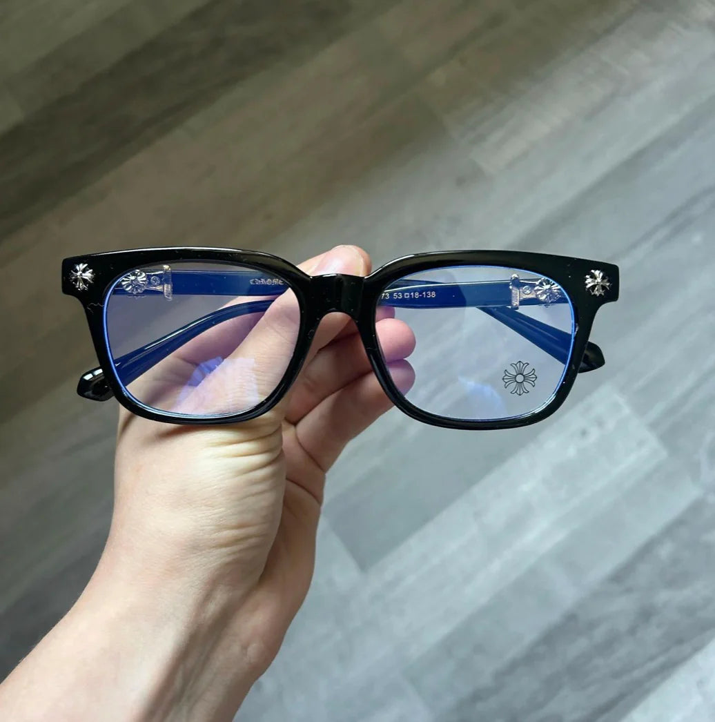 Anti Blue Light Glasses For Men And Women Black & Transparent Frame