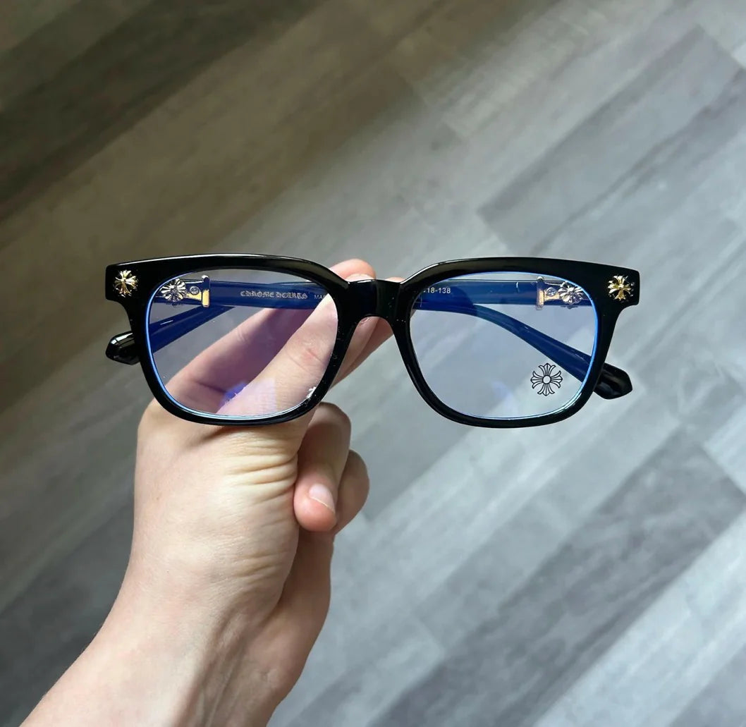 Anti Blue Light Glasses For Men And Women Black & Transparent Frame