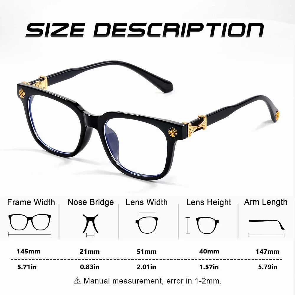 Anti Blue Light Glasses For Men And Women Black & Transparent Frame