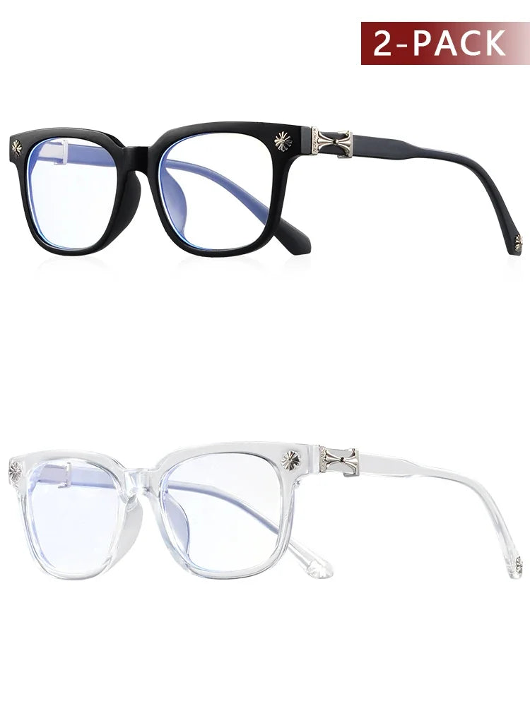 Anti Blue Light Glasses For Men And Women Black & Transparent Frame