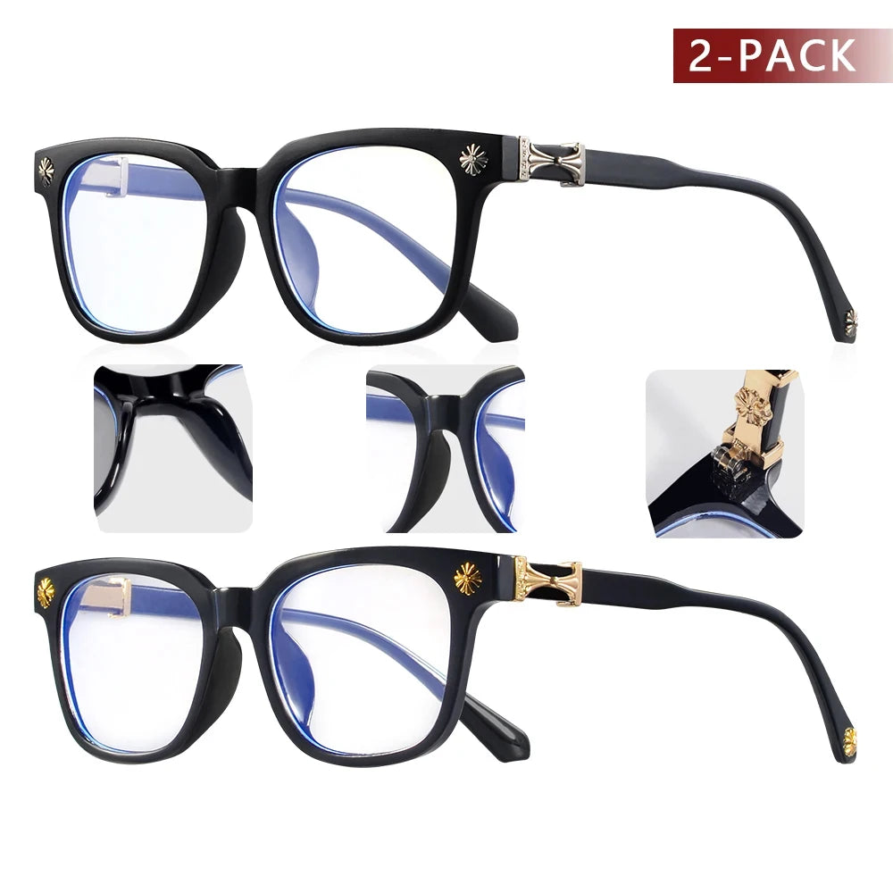 Anti Blue Light Glasses For Men And Women Black & Transparent Frame