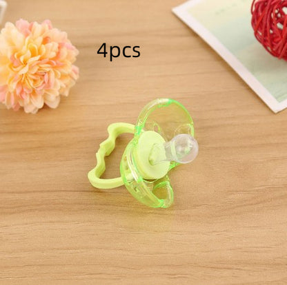 Love baby baby baby new baby pacifier anti automatically closed round head flat hair randomly issued